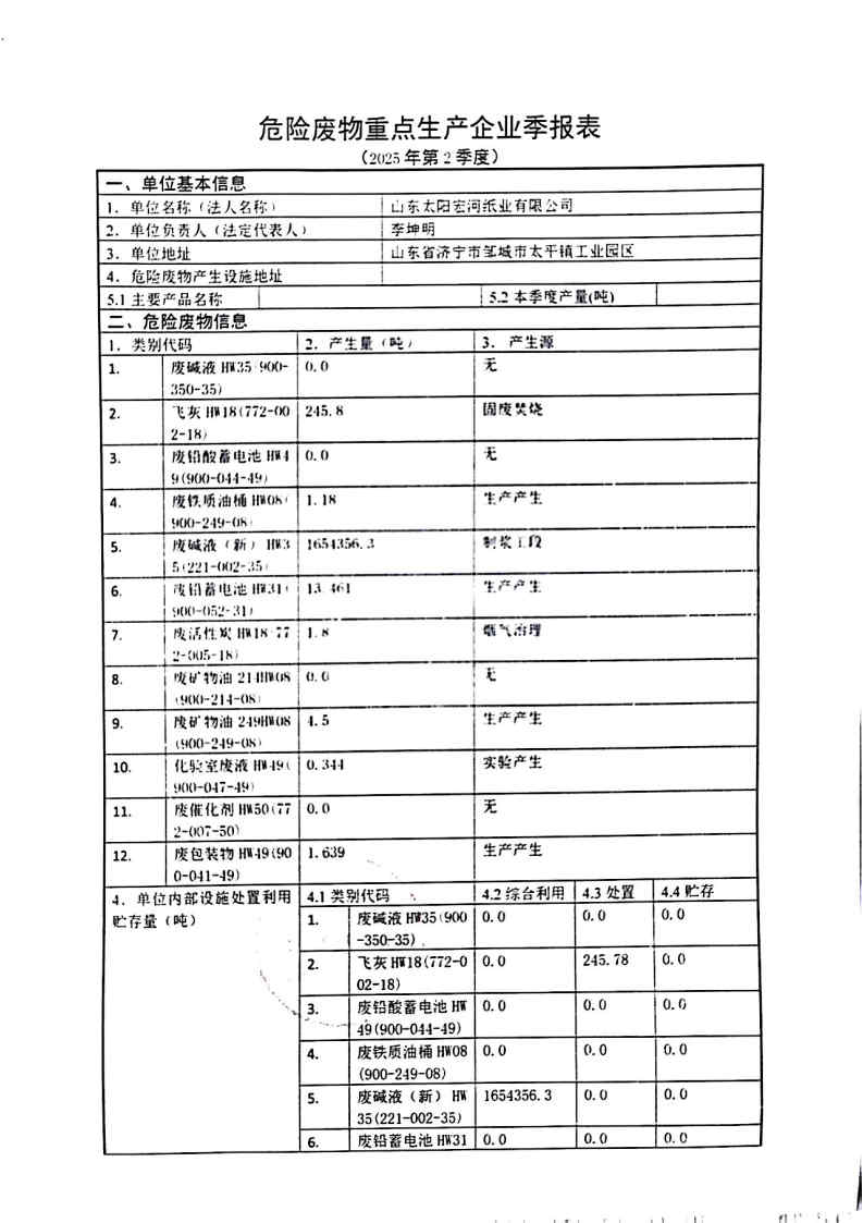 2025年6686在线登录官网入口宏河纸业危险废物第二季度报表_Page1.jpg